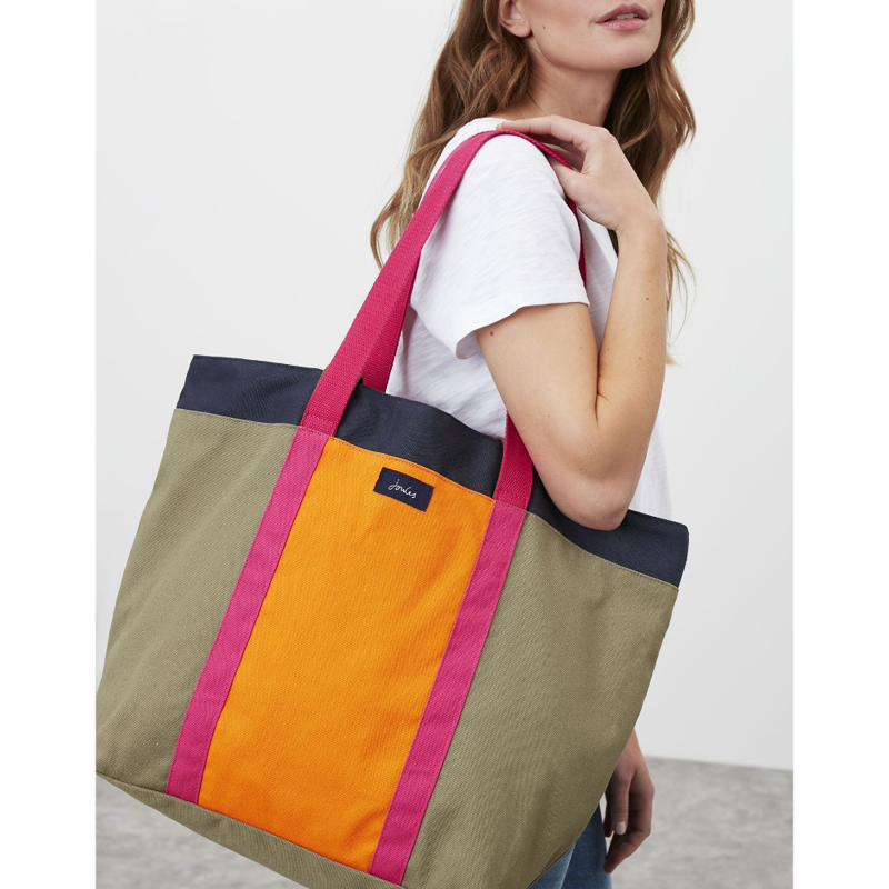 Joules Zoe Canvas Tote Bag - Khaki -1